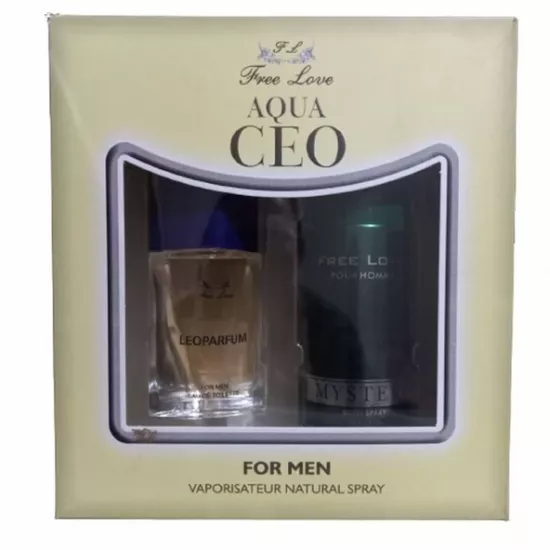 Aqua Ceo For Men Leoparfum Eau De 60 Ml & Natural Deodorant 150 ML Set